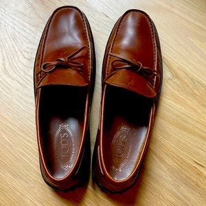 Todds brown leather loafers